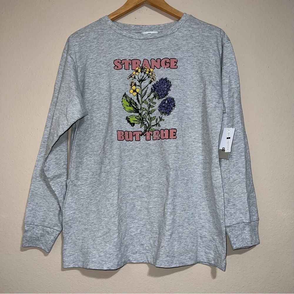 BP. Strange But True Long Sleeve Organic Cotton Blend Graphic Tee - Picture 4 of 10